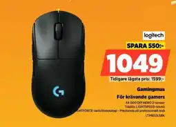 Power Logitech Gamingmus LTPRO2LSBK erbjuda