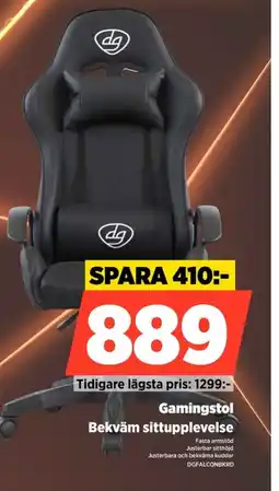 Power Gamingstol DGFALCONBKRD erbjuda