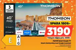 Power THOMSON Full HD Smart Google TV 40FG2S15 erbjuda