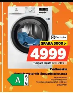 Power Electrolux Tvättmaskin EF1612P94P erbjuda