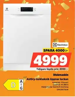 Power Electrolux Diskmaskin EPA30073UW erbjuda