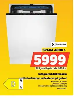 Power Electrolux Integrerad diskmaskin EEG48300L erbjuda