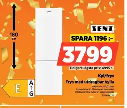 Power SENZ Kyl/frys SC180W23E erbjuda