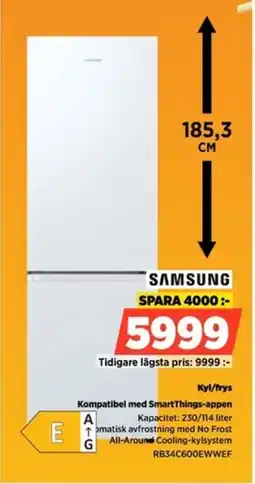 Power SAMSUNG Kyl/frys RB34C600EWWEF erbjuda