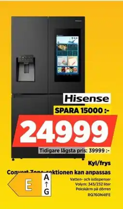 Power Hisense Kyl/frys RQ760N4IFE erbjuda