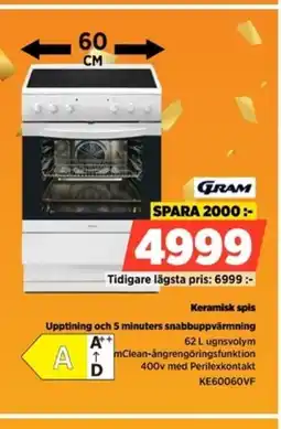 Power GRAM Keramisk spis KE60060VF erbjuda