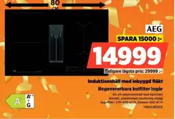 Power AEG Induktionshäll med inbyggd fläkt erbjuda