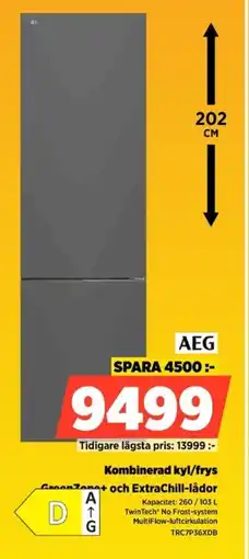 Power AEG Kombinerad kyl/frys TRC7P36XDB erbjuda