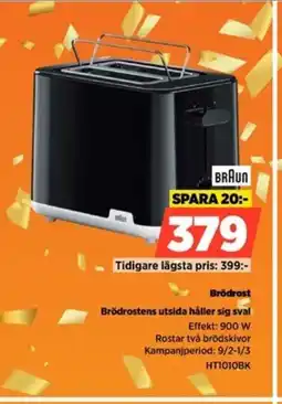 Power BRAUN Brödrost HT1010BK erbjuda