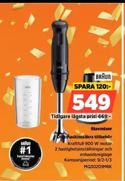 Power BRAUN Stavmixer MQ30201MBK erbjuda