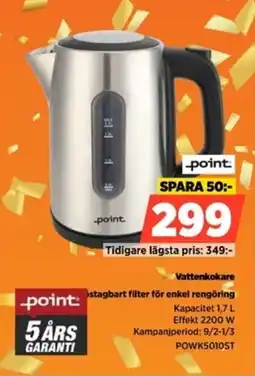 Power Point Vattenkokare POWK5010ST erbjuda