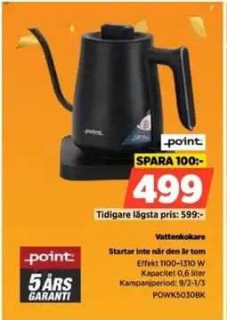 Power Point Vattenkokare POWK5030BK erbjuda