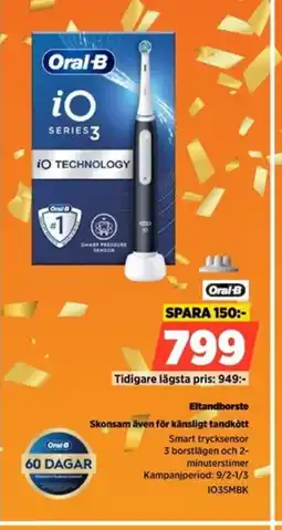 Power Oral-B Eltandborste IO3SMBK erbjuda