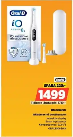 Power Oral-B Eltandborste ORALBIO6SWH erbjuda