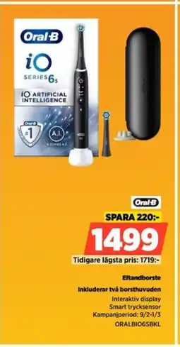 Power Oral-B Eltandborste ORALBIO6SBKL erbjuda