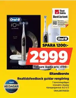 Power Oral-B Eltandborste ORALBIO10EGD erbjuda