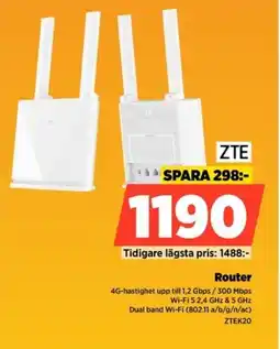 Power ZTE Router ZTEK20 erbjuda