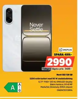 Power ONEPLUS Nord CES 128 GB ONENCE5128MA erbjuda