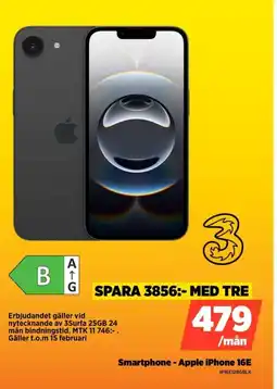 Power Smartphone-Apple iPhone 16E IP16E128GBLK erbjuda