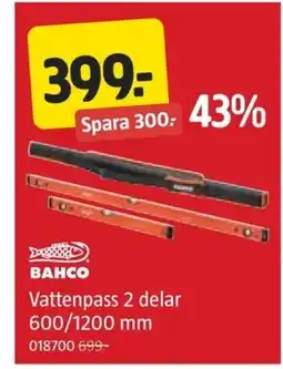 Jula BAHCO Vattenpass 2 delar erbjuda