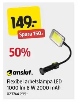 Jula Flexibel arbetslampa LED 1000 Im 8 W 2000 mAh erbjuda