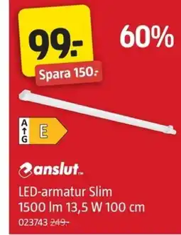 Jula LED-armatur Slim 1500 Im 13.5W erbjuda