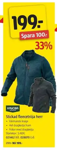 Jula Stickad fleecetröja herr erbjuda