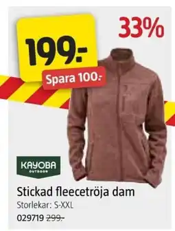 Jula Stickad fleecetröja dam erbjuda