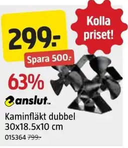 Jula Kaminfläkt dubbel erbjuda