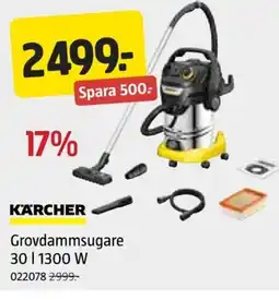 Jula KÄRCHER Grovdammsugare 30 l 1300 W erbjuda