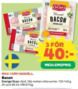 Coop Scan Bacon erbjuda