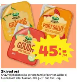 Coop Arla Skivad ost erbjuda