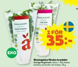Stora Coop Ekologiska färska kryddor erbjuda