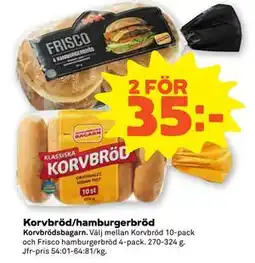 Stora Coop Korvbröd/hamburgerbröd erbjuda