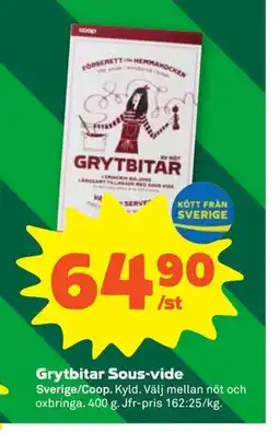 Stora Coop Grytbitar Sous-vide erbjuda