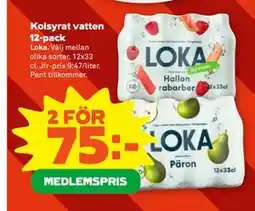 Stora Coop Kolsyrat vatten 12-pack, Medlemspris erbjuda