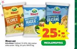 Stora Coop Riven ost, Medlemspris erbjuda