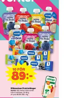 Stora Coop Klämmisar/fruktstänger erbjuda