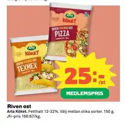 Coop Riven ost, Medlemspris erbjuda