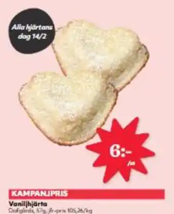 Hemköp Vaniljhjärta erbjuda