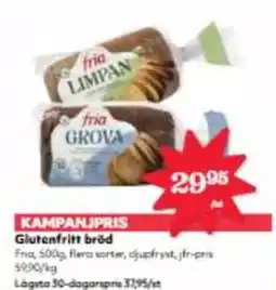 Hemköp Glutenfritt bröd erbjuda