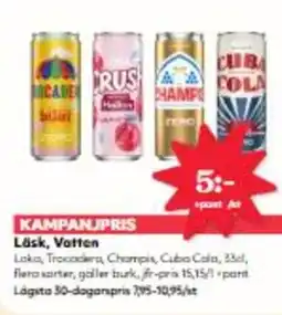 Hemköp Läsk, Vatten erbjuda