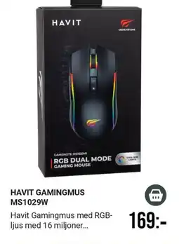 Harald Nyborg Havit gamingmus ms1029w erbjuda