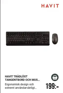 Harald Nyborg Havit trådlöst tangentbord och mus... erbjuda
