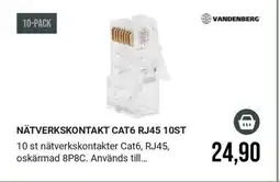 Harald Nyborg Nätverkskontakt cat6 rj45 10st erbjuda