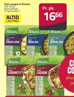 Fleggaard Knorr Lasagne el. Risretter erbjuda