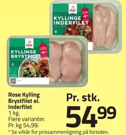 Fleggaard Rose Kylling Brystfilet el. Inderfilet erbjuda