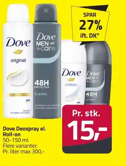 Fleggaard Dove Deospray el. Roll-on erbjuda