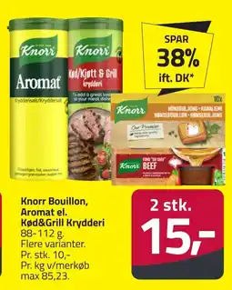Fleggaard Knorr Bouillon, Aromat el. Kød&Grill Krydderi erbjuda