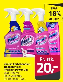 Fleggaard Vanish Forbehandler, Tæpperens el. PreTreat Power Gel erbjuda